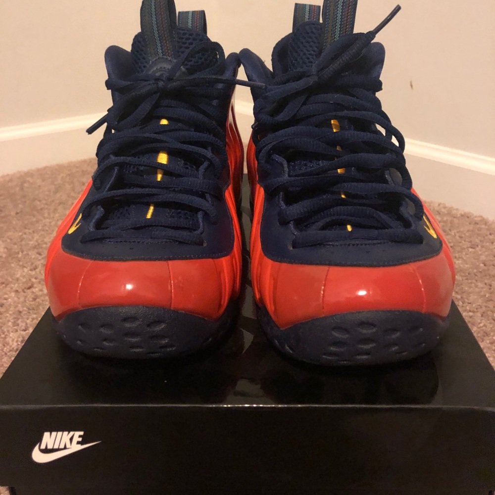 Foamposite orange and navy